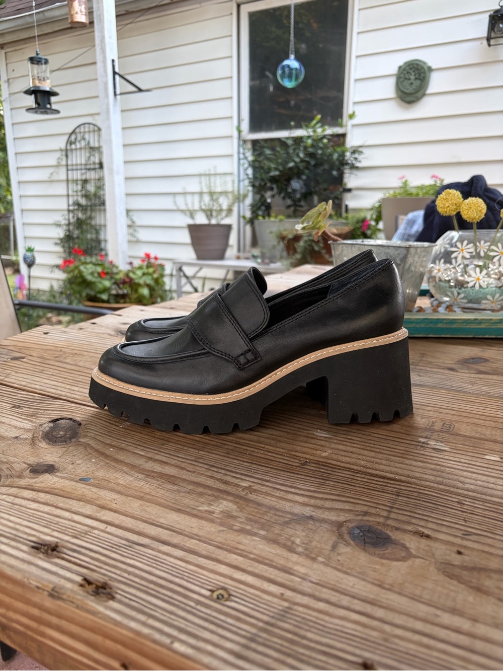 Dolce Vita Women’s Size 9 Black Chunky Platform Lug Sole Penny Loafers